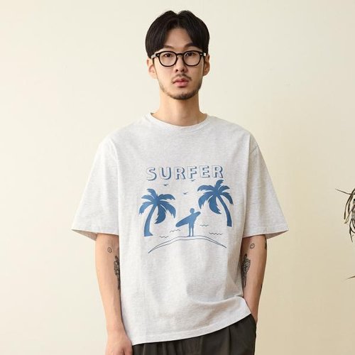 젠틀맨즈컨셉 서퍼 그래픽 반팔 티셔츠 0TSUB17GP0