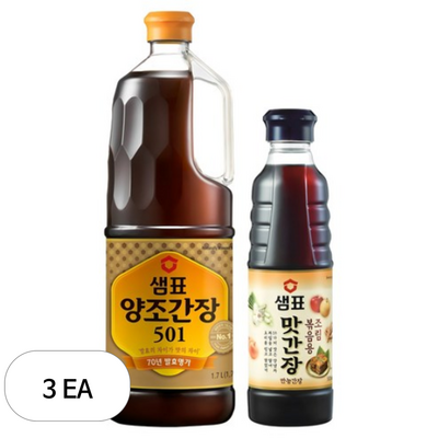 샘표 양조간장 501 1.7L + 맛간장 500ml (3개)_이미지