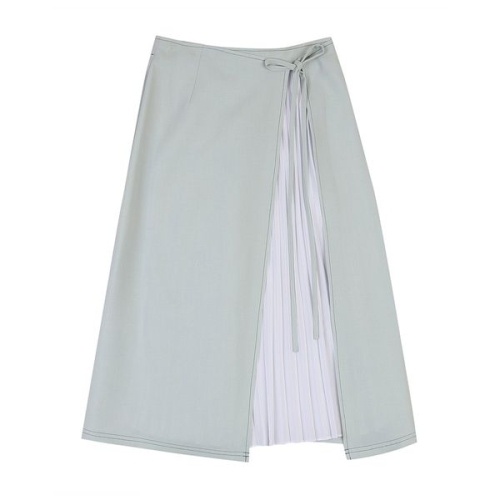 에꼴드파리 배색 랩스커트_RB35WSAM07Z