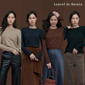  Lapiaf 리얼실크 기모티셔츠 4종 상품이미지