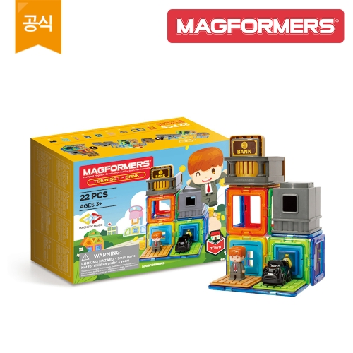 짐보리 맥포머스 맥포머스 타운 뱅크 세트 (22조각)