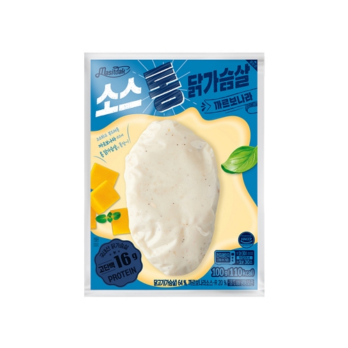 푸드나무 맛있닭 소스 통 닭가슴살 까르보나라 100g (16개)