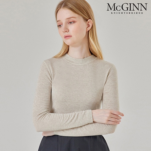 매긴 베이직 울 모크넥 티셔츠_MI3F1TS6570_이미지