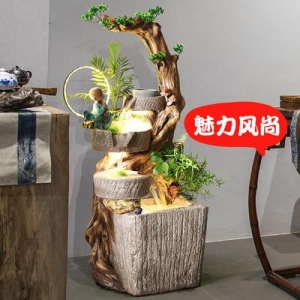  실내 인테리어 분수대 가습기 가산유수분수 거실 사무실 경관 착석 맷돌 어탕 오픈