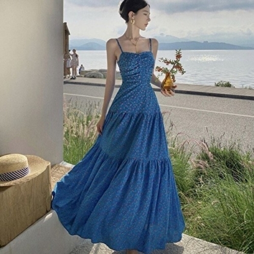 샤링 캉캉 원피스 휴양지 끈나시 롱원피스 KYR-WDC4339