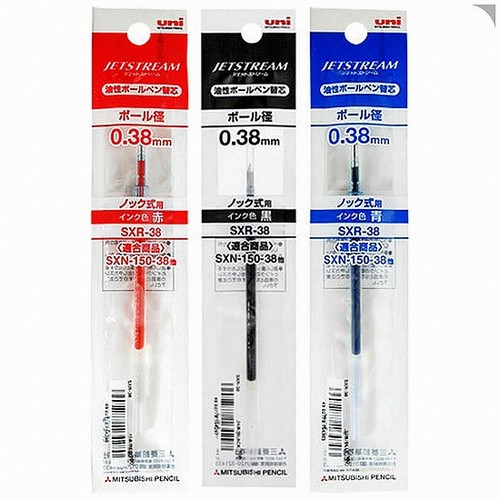 미쓰비시 유니 제트스트림 SXR 38 단색 리필심 0.38mm (1개)_이미지