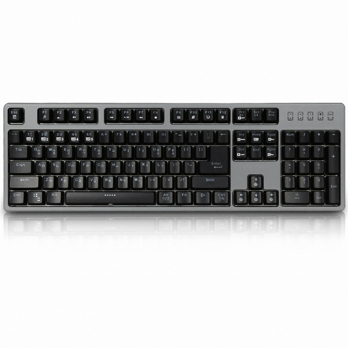 앱코 HACKER K6000 RGB 게이밍 기계식 건메탈 (다크 그레이, 청축)_이미지