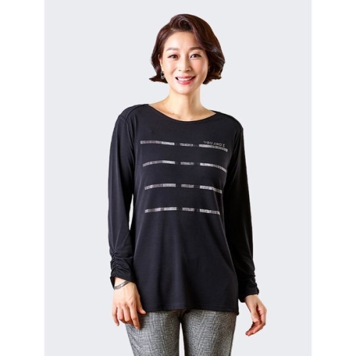 마담엘레강스 유앤아이 핫픽스 티블라우스 K204BL02