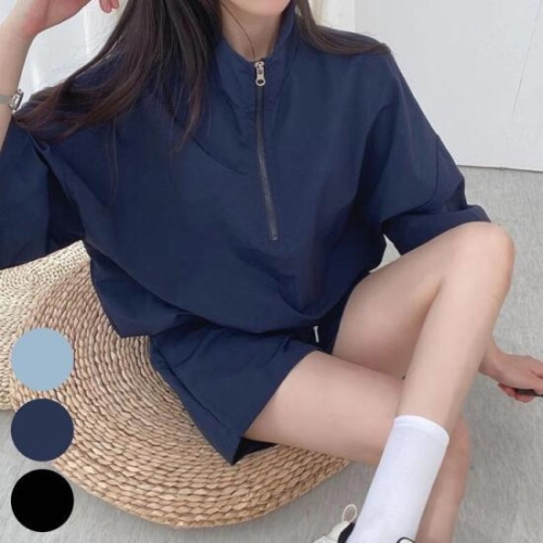 빅사이즈사랑해요 R112L406 캐주얼오버핏무지투피스 DS