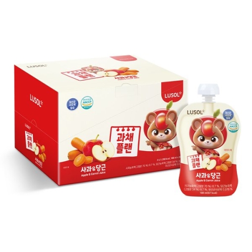 루솔 과채플랜 사과당근주스 100ml (20개)_이미지