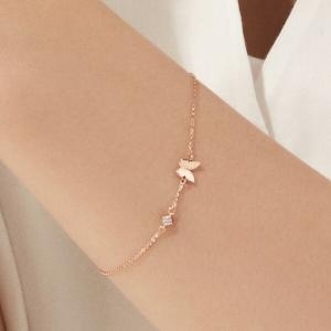 스타일러스 골든듀AMC 라엘3 18K금 핑크골드 나비 포인트 데일리 팔찌 ak-4252200201 w286_이미지
