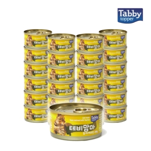 테비토퍼 테비맘마 참치+타우린 캔 80g (24개)_이미지