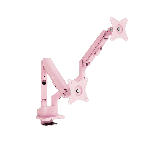 Pixio 웨이브 PSW1D 듀얼 모니터 암 거치대 핑크_이미지
