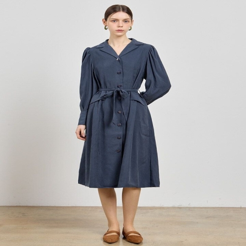  르오트 홈쇼핑방송/ 나폴리햅번 벨티드 플레어 원피스-사이즈 4488까지846022