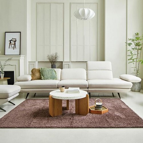 에싸 토스카 헤드기능 리브 패브릭 소파 4인용 (스툴포함)_이미지