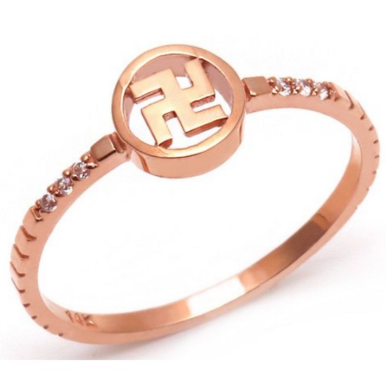 비앤비골드 14K 반지 원형 만자 불교 SRS15720 반지_이미지