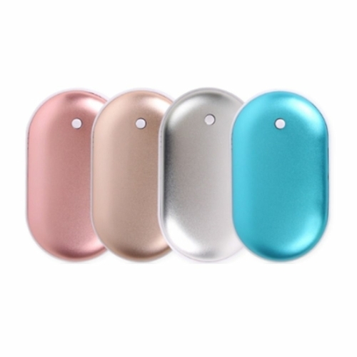 위플 심플 타원 충전식 USB 손난로 실버 WD6063C
