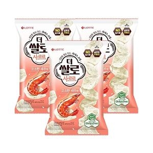 롯데제과 더 쌀로 사르르 고소한 새우맛 100g (3개)