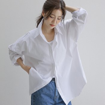 솔리드 박시 셔츠_61SH1646