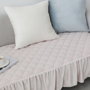 평안 아망떼 여름 시어서커 쿨링 소파패드 순면 커버 매트 3인용 4인용 미끄럼방지 사계절 프릴 순면 알러지케어