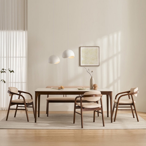 삼익가구 더우디 포세린 통세라믹 원목 식탁 1800 (의자별도)_이미지