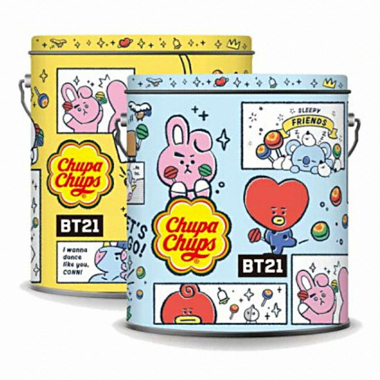 퍼페티반멜레 츄파춥스 BT21 틴 100개입 1100g (1개)