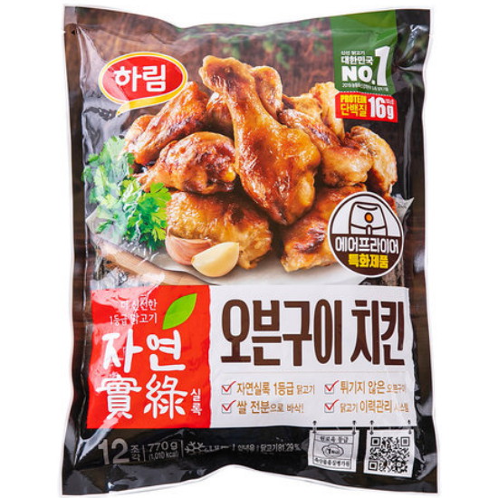 하림 자연실록 오븐구이치킨 770g (4개)_이미지