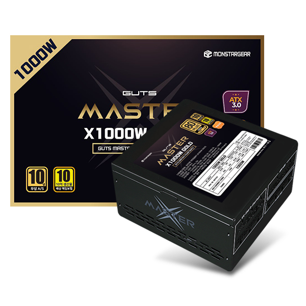몬스타 가츠 MASTERX X1000W 80PLUS골드 블랙_이미지