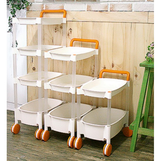 GN2 이동식리빙카트 오렌지 (4단, 높이:100cm)