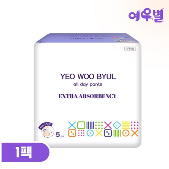 나비잠 여우별 올데이 팬츠 대형 5개 (1팩(5개))_이미지