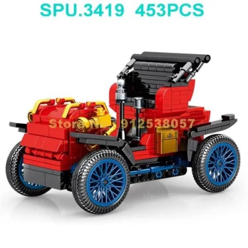 커스텀피규어 2024브릭 테크놀로지 클래식 레트로 빈티지 올드 카 컨버터블 로드스터 오프로드 빌딩 17 705400 pul..