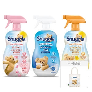 유니레버 스너글 섬유탈취제 블루스파클 470ml x 1개 + 멜로우선샤인 470ml x 1개 + 허거블선샤인 470ml x 1개 (1세트)