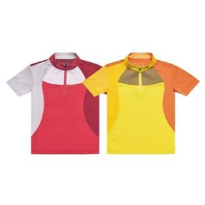 여아동 하이쿨 흡습속건 배색 등산 반팔 반집업 티셔츠 1602TK515G