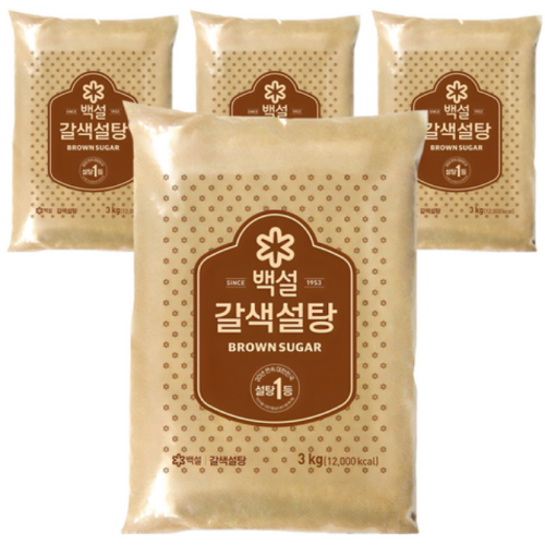 백설 갈색설탕 3kg (4개)_이미지