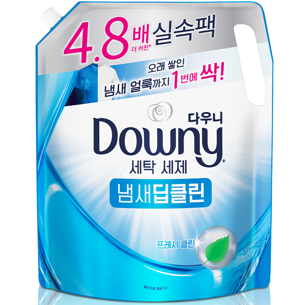 P&G 다우니 냄새딥클린 프레시클린 리필 2.2L (5개)