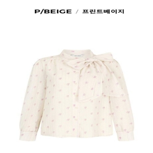  더아이잗 여성 타이넥 퍼프 슬리브 블라우스 IP3AOBL031