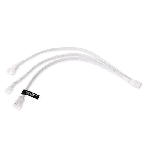 ALPHACOOL Y형 스플리터 4pin to 3x4pin PWM 케이블 (0.3m, 화이트)_이미지