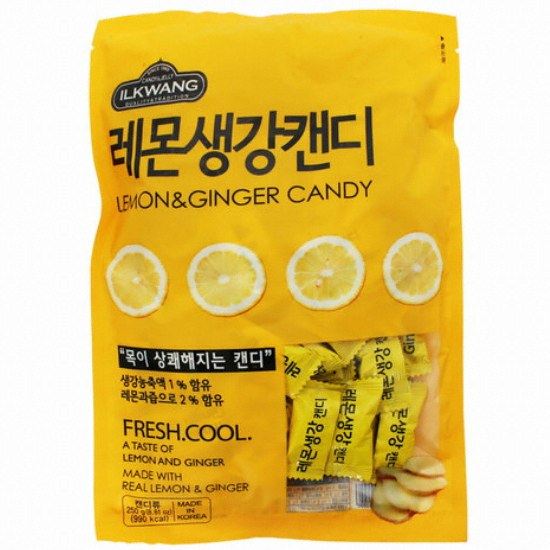 일광제과 레몬 생강캔디 250g (10개)_이미지