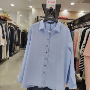 미스칸트 뒷주름 바이오워싱 블라우스 KNBLN303 SB