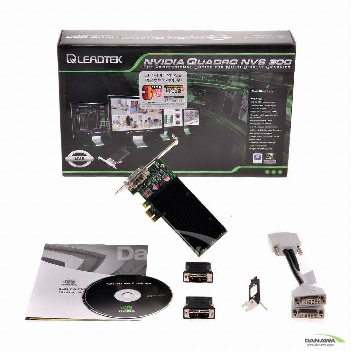 NVIDIA 쿼드로 NVS 300 512MB PCI-E x1 ABKO_이미지