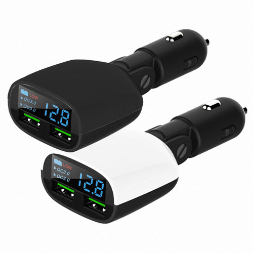 퀵핀 LED 듀얼 퀵차지 3.0 고속 차량용 충전기 BCH-50Q_이미지