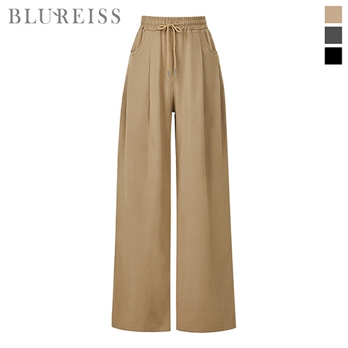 블루레이스 밴딩 핀턱 와이드 롱 팬츠_BI5F1PT7001