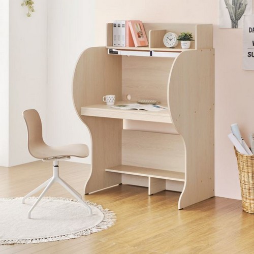 엘리트 와이드 독서실책상+감성 LED스탠드