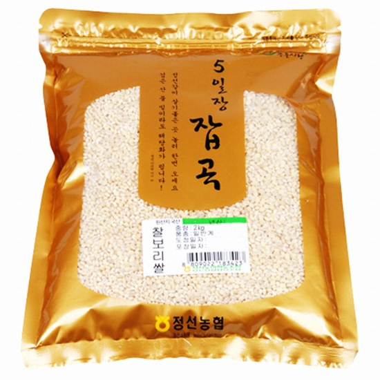  정선농협 5일장 잡곡 찰보리쌀 4kg [1개]