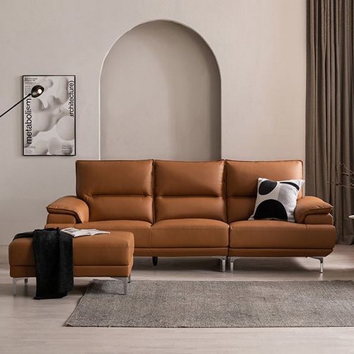 삼익가구 아르더 프리미엄 천연가죽 소파 4인용 (스툴포함)