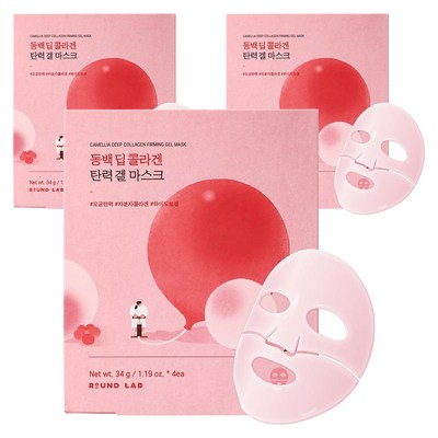 라운드랩 동백 딥 콜라겐 탄력 겔 마스크 (24매)_이미지