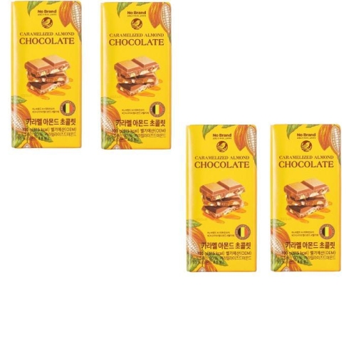 이마트 노브랜드 카라멜 아몬드초콜릿 100g (4개)_이미지