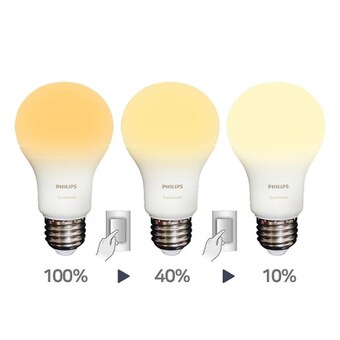 필립스 <b>LED</b> 스텝디밍 벌브<b>전구</b> 백색 9W
