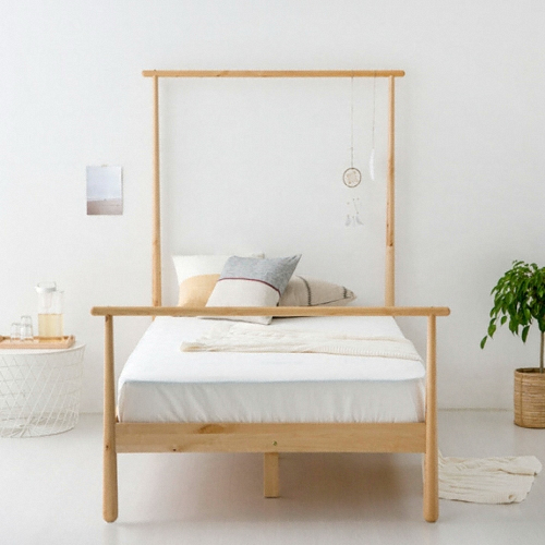 마켓비 VIENA 원목 침대 S (매트별도)_이미지