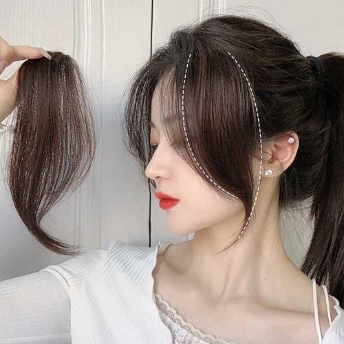 C컬 옆머리 똑딱이 부분가발 헤어피스 웨이브 앞머리 WC5457B_251015